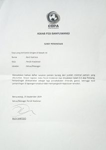 Pemain persik keradenan kurang dari jumlah minimal pemain, dan dinyatakan kalah 3-0